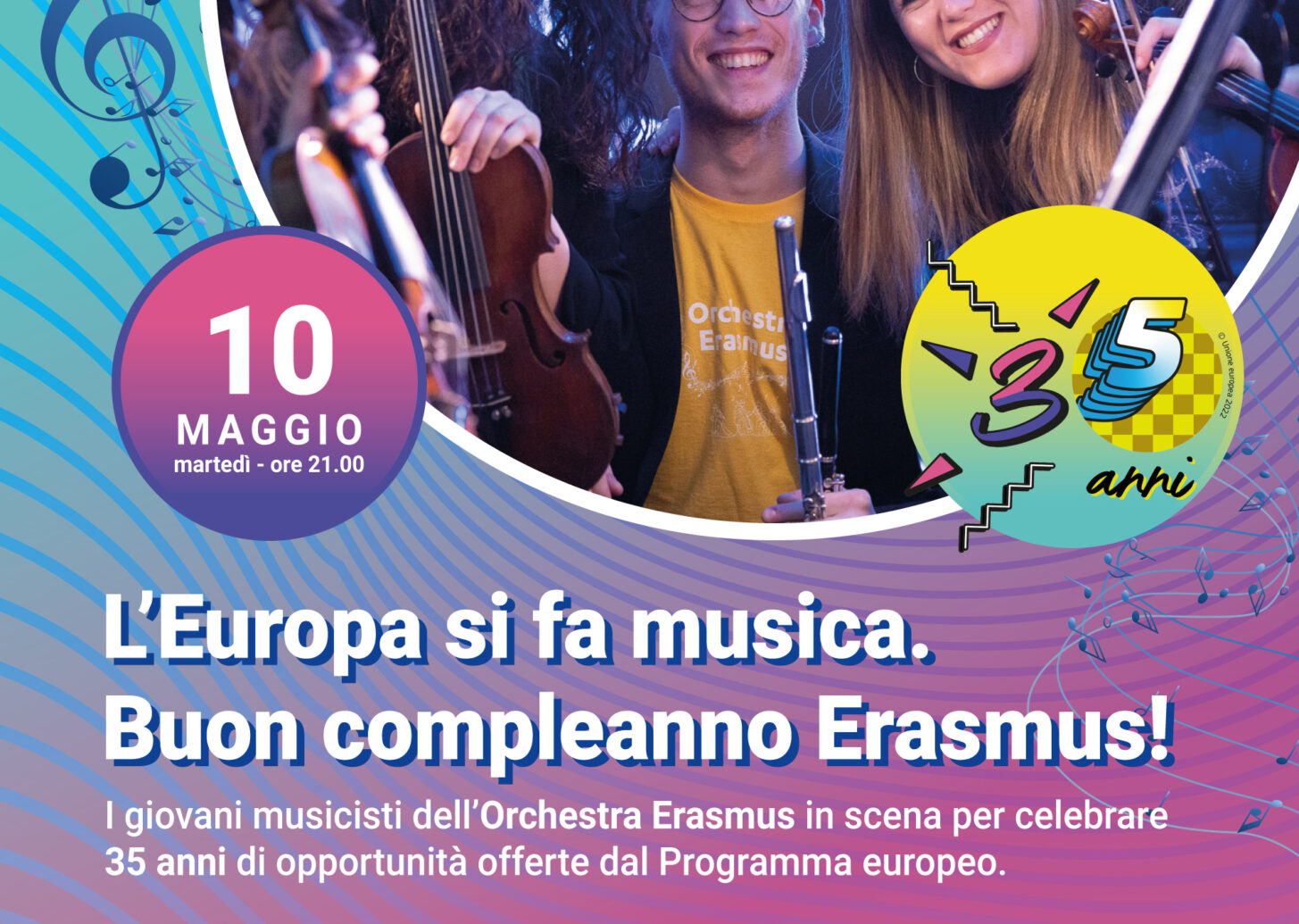 Europe becomes music. Happy birthday Erasmus!